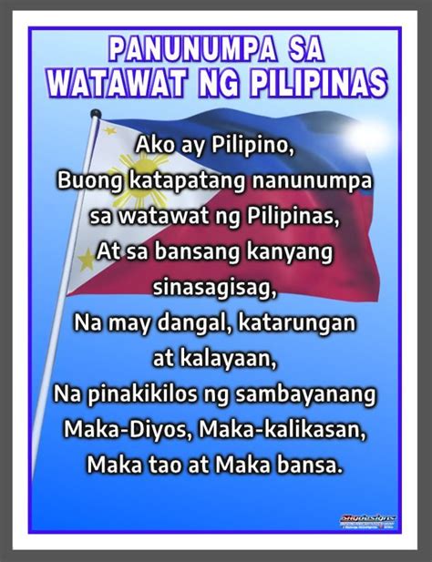 panunumpa sa watawat ng pilipinas new version deped